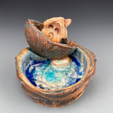 Small Pond with Houseboat