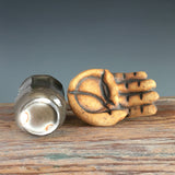 Soda Fired Whiskey/Espresso Cup with Hand Saucer